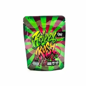 Krippy Kush CBD flores greenhouse genética OG Kush con resina abundante aroma tierra y pino OnlyCBD